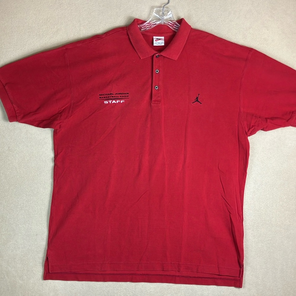 VTG Nike Air Jordan Michael Jordan Basketball Camp Staff Polo Shirt Men’s XL